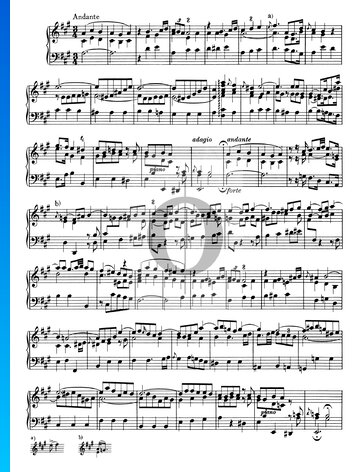 Sonata n.º 1, Wq 49: 2. Andante Partitura