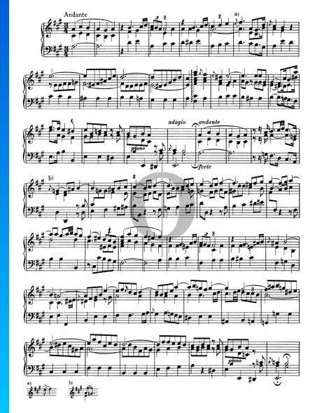 Sonate Nr. 1, Wq 49: 2. Andante Musik-Noten