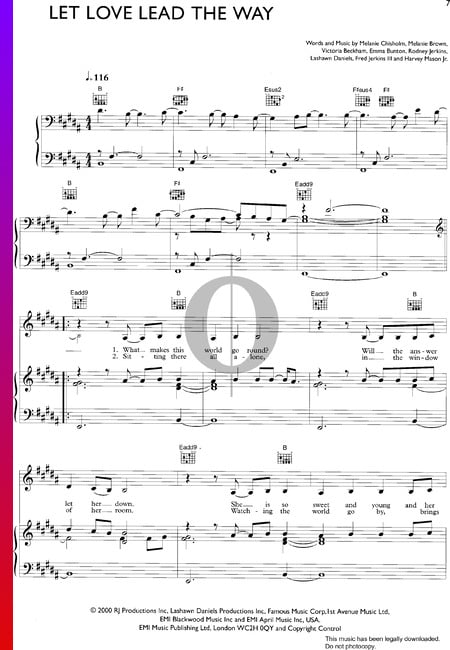 Let Love Lead The Way Sheet Music
