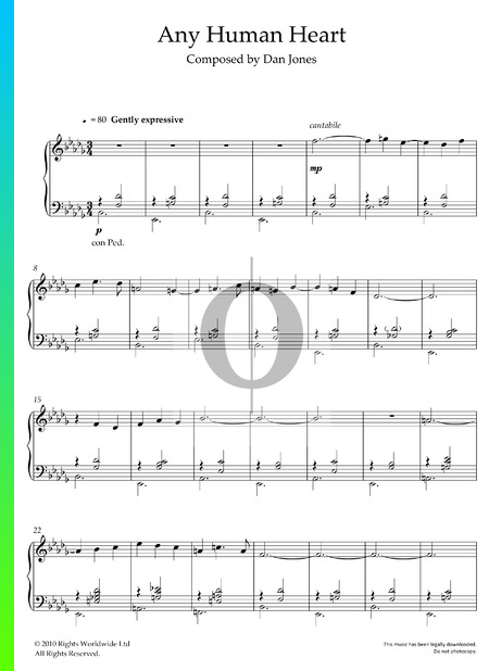 Any Human Heart Partitura