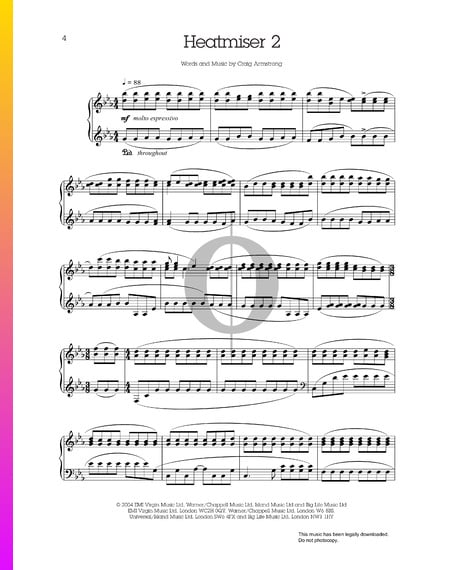 Heatmiser 2 Sheet Music