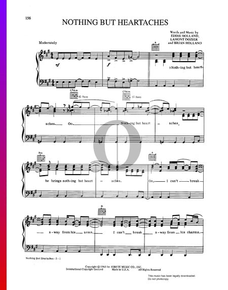 Nothing But Heartaches Sheet Music