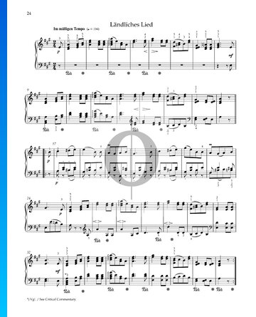 Canción rústica, Op. 68 n.º 20 Partitura
