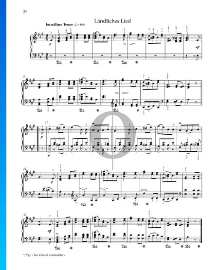 Ländliches Lied, Op. 68 Nr. 20 Musik-Noten