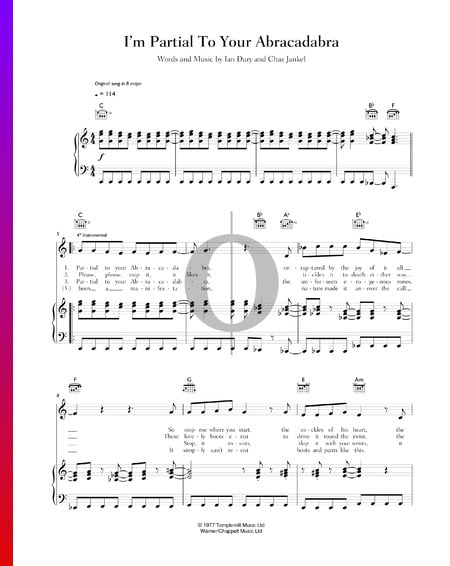 I'm Partial To Your Abracadabra Sheet Music