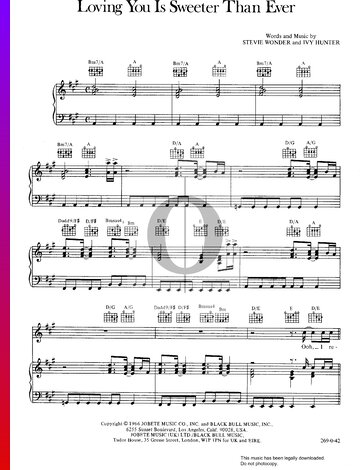 Loving You Is Sweeter Than Ever Sheet Music