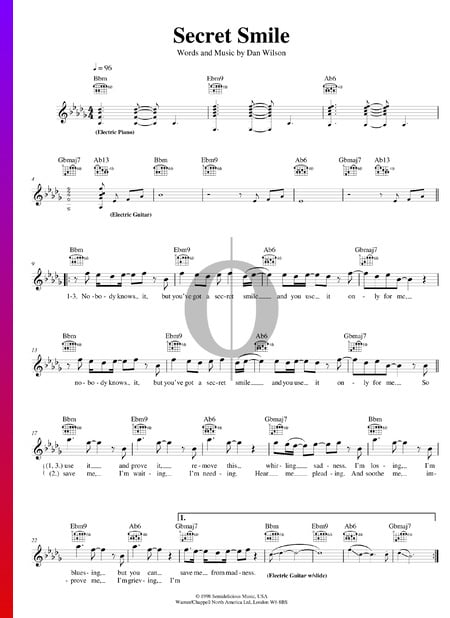 Secret Smile Sheet Music