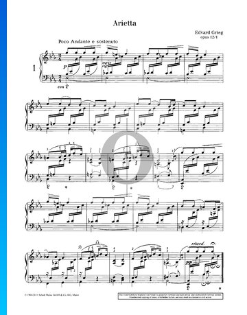 Arietta, Op. 12 n.º 1 Partitura