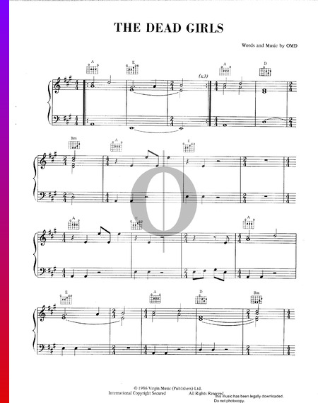 The Dead Girls Sheet Music