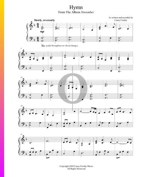 Hymn Sheet Music