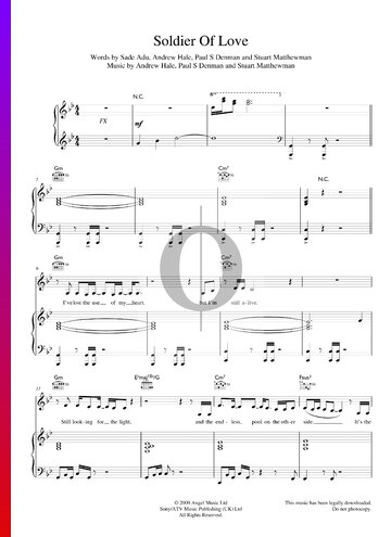 Soldier Of Love Sheet Music