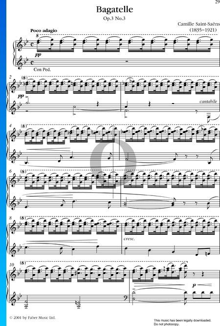 Bagatelle, Op. 3 No. 3 Sheet Music