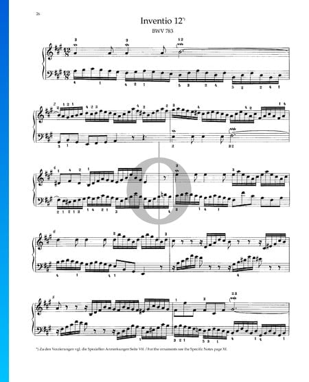 Invention 12, BWV 783 Partitura