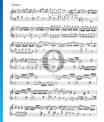 Suite A Minor, HWV 576: 2. Allegro Sheet Music