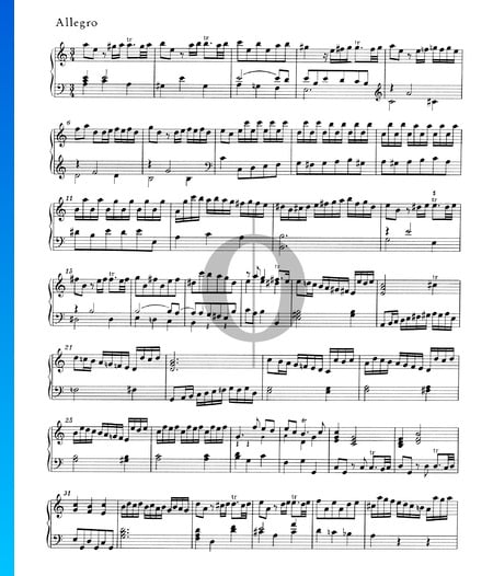 Suite A Minor, HWV 576: 2. Allegro Sheet Music