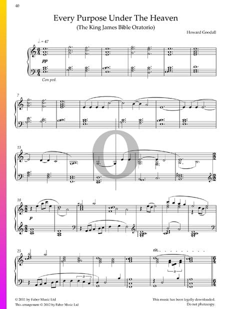 Every Purpose Under The Heaven Sheet Music