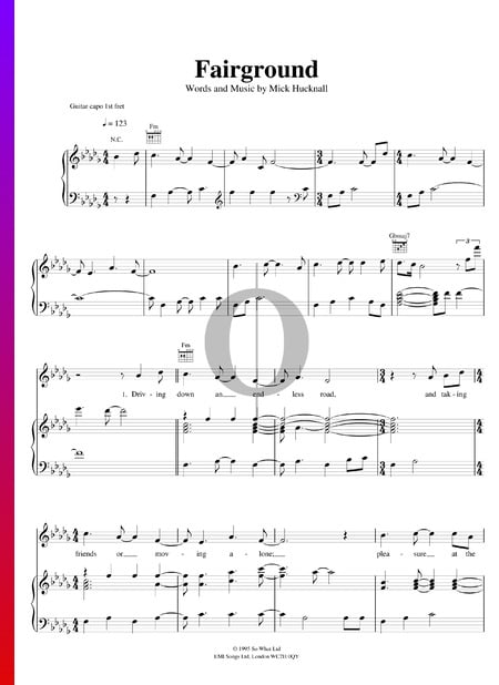 Fairground Musik-Noten