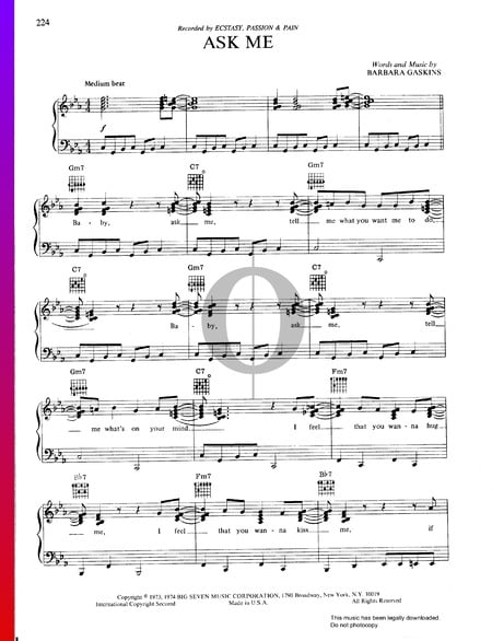 Ask Me Musik-Noten