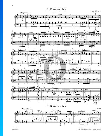 Kinderstück, Op. 72 No. 3 Sheet Music