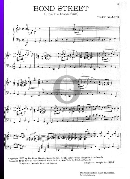 London Suite, 4. Bond Street Sheet Music
