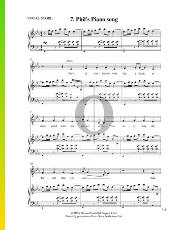 Phil's Piano Song Sheet Music