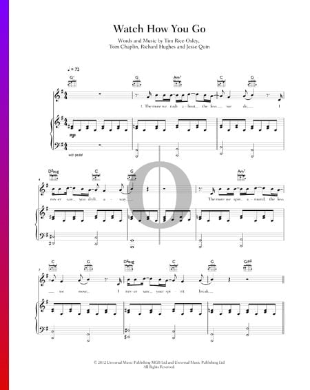 Watch How You Go Musik-Noten