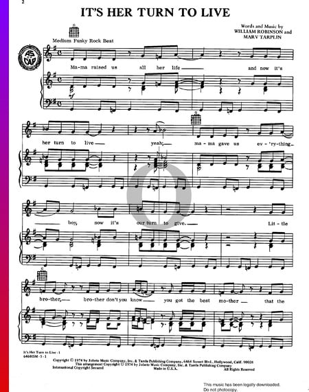 It's Her Turn To Live Partitura