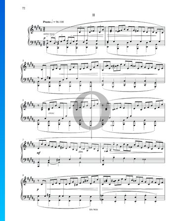 Partition Sonate - Fantaisie No. 2 en Sol dièse mineur, Op. 19: 2. Presto