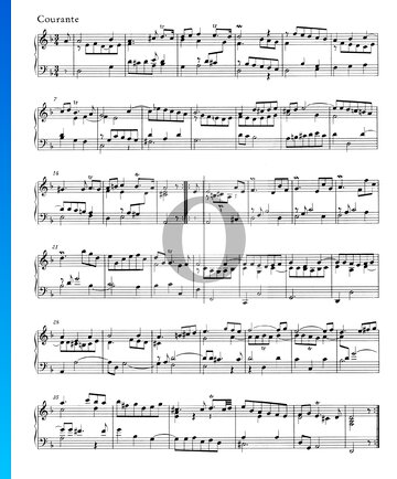 Suite d-Moll, HWV 447: 2. Courante Musik-Noten
