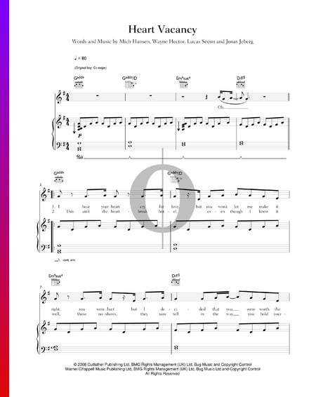 Heart Vacancy Sheet Music