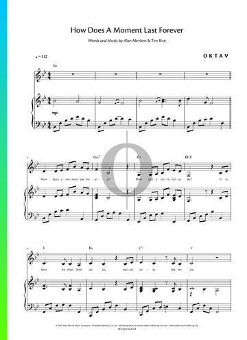How Does A Moment Last Forever Sheet Music