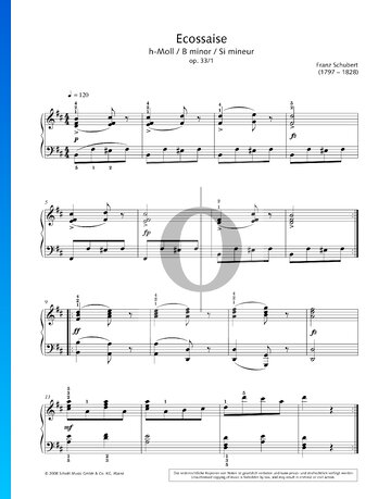 Ecossaise in h-Moll, Op. 33 Nr. 1 Musik-Noten