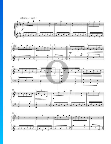 Sonate in G-Dur, Hob.XVI:8: 4. Allegro Musik-Noten
