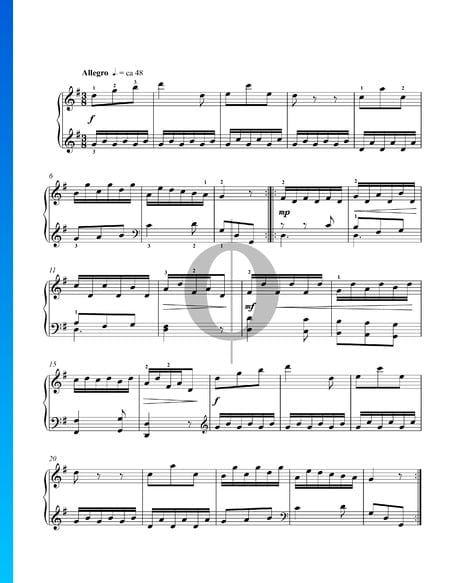 Sonate in G-Dur, Hob.XVI:8: 4. Allegro