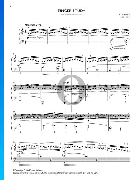 Finger Study (Dix Pièces Faciles pour Piano)