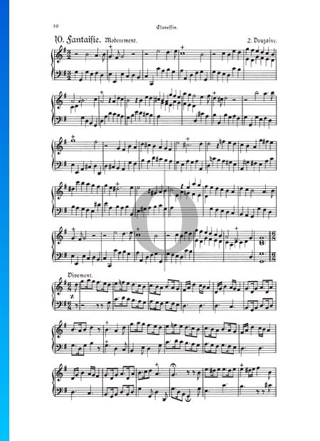 Fantasia, Douzaine II No.10: Modérément, TWV 33:22 Musik-Noten