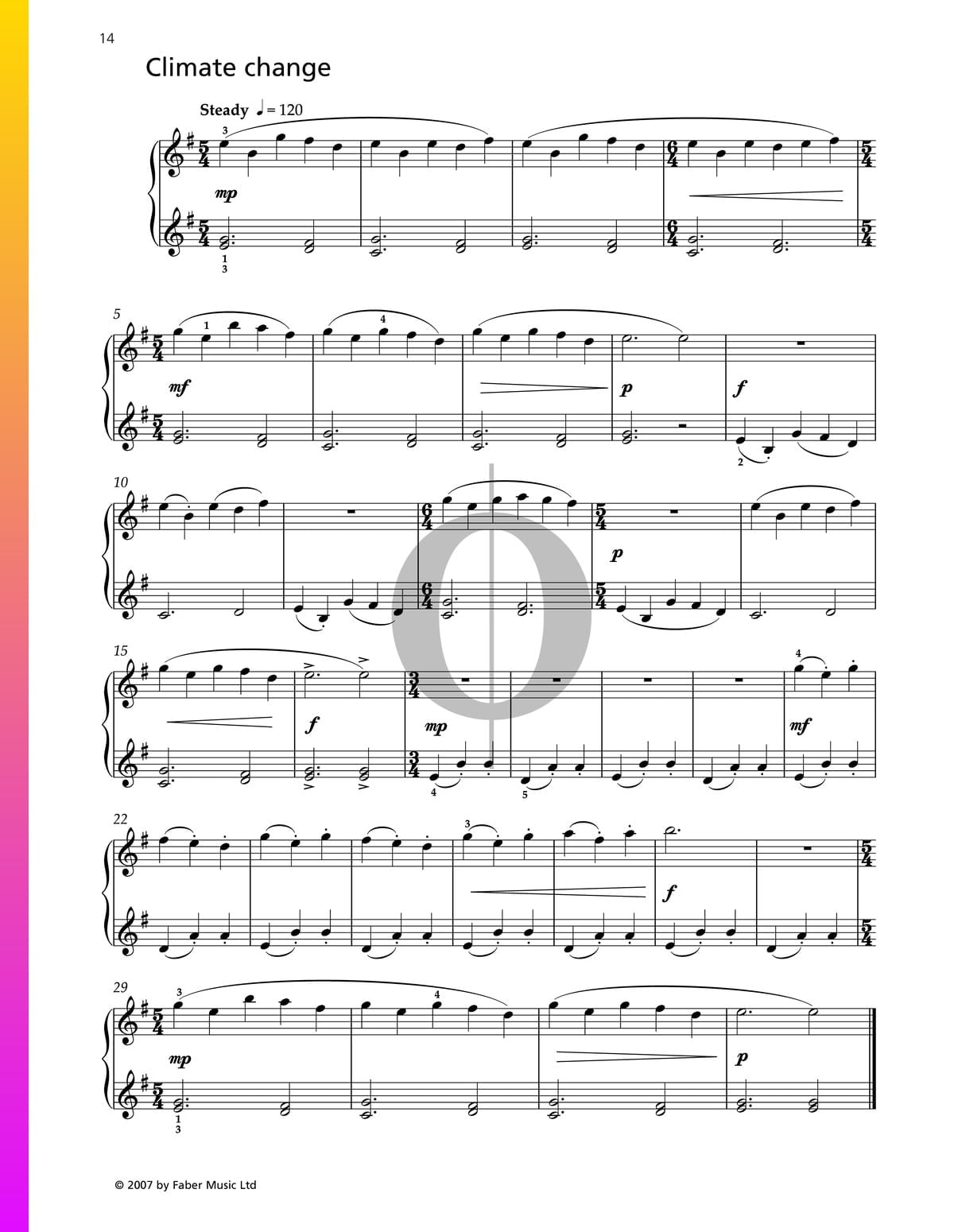 Climate Change (Pam Wedgwood) Piano Sheet Music - OKTAV