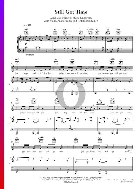 Still Got Time Musik-Noten