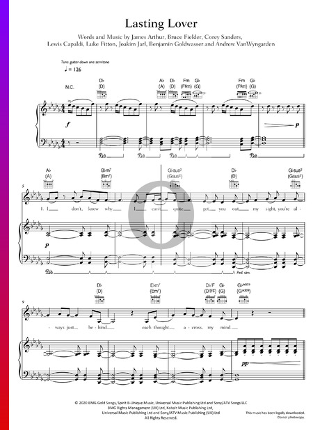 Lasting Lover Sheet Music