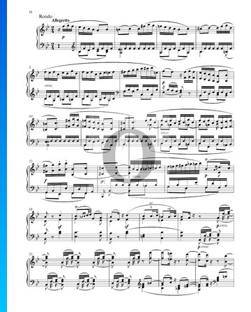 Partition Grande Sonate n°11 en Si bémol majeur, op. 22 : 4. Rondo