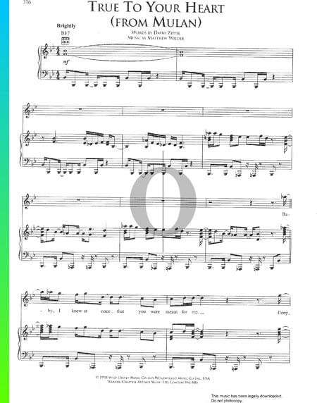True To Your Heart Sheet Music