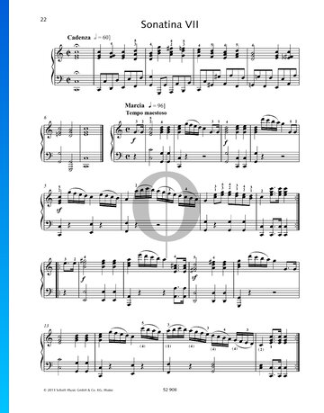 Partition Sonatine en Do majeur, op. 41 n° 7