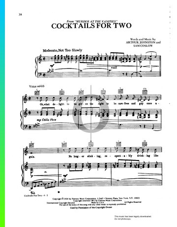 Cocktails For Two Partitura