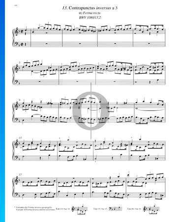 Contrapunctus 13, BWV 1080/13, 2 Musik-Noten