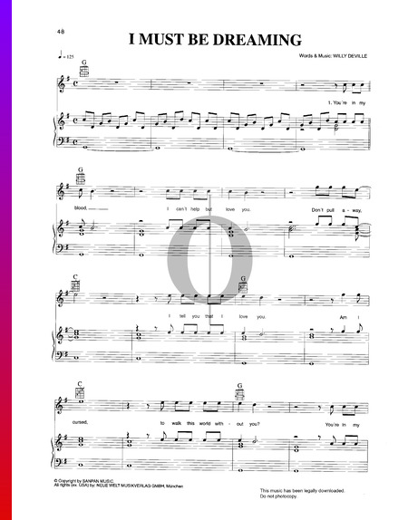 I Must Be Dreaming Sheet Music