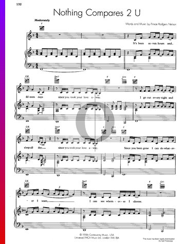 Nothing Compares 2 U Sheet Music