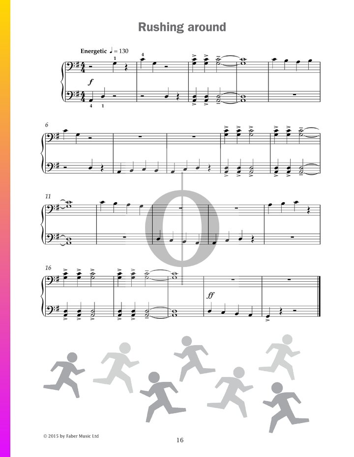 Rushing around (Paul Harris) Piano Sheet Music - OKTAV