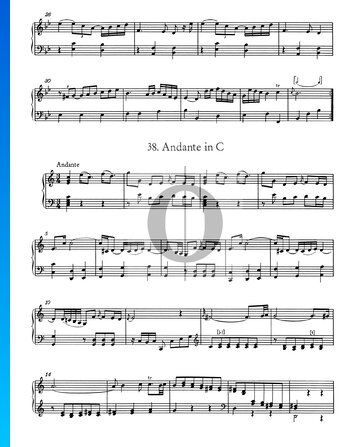 Andante in C Major, No. 38 Sheet Music