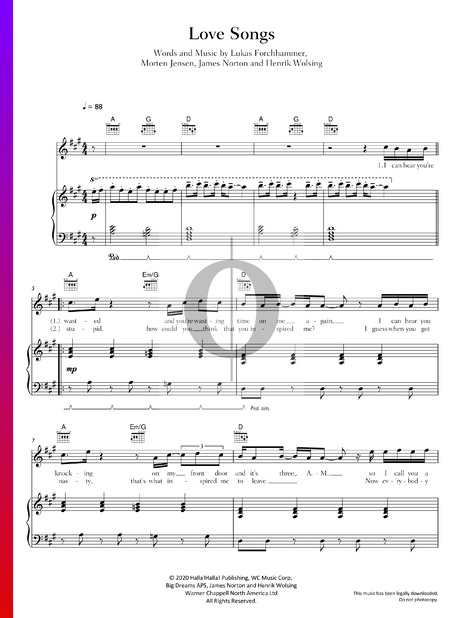 Love Songs Sheet Music