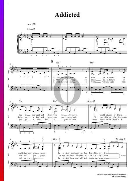 Addicted Sheet Music